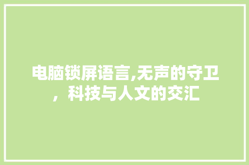 电脑锁屏语言,无声的守卫，科技与人文的交汇