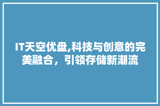 IT天空优盘,科技与创意的完美融合，引领存储新潮流 百度SEO