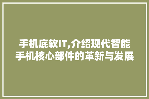 手机底软IT,介绍现代智能手机核心部件的革新与发展