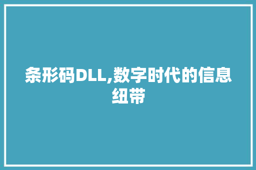 条形码DLL,数字时代的信息纽带