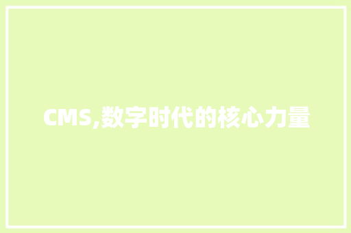 CMS,数字时代的核心力量 必应SEO
