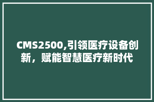 CMS2500,引领医疗设备创新，赋能智慧医疗新时代 网站建设公司