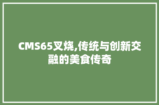 CMS65叉烧,传统与创新交融的美食传奇 百度SEO