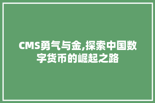 CMS勇气与金,探索中国数字货币的崛起之路 网站建设公司