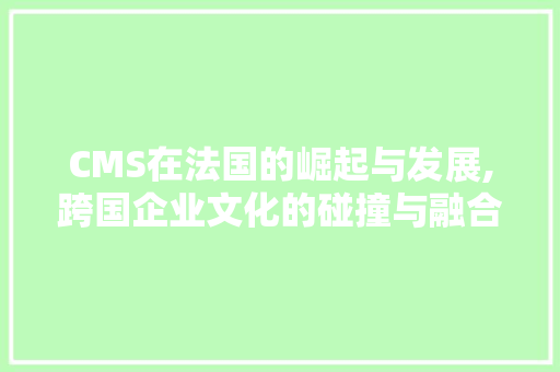 CMS在法国的崛起与发展,跨国企业文化的碰撞与融合 搜狗SEO