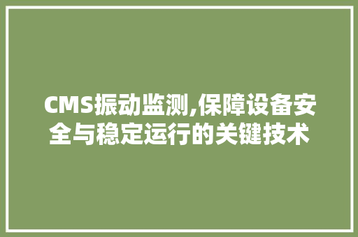 CMS振动监测,保障设备安全与稳定运行的关键技术 百度SEO