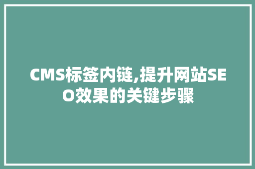 CMS标签内链,提升网站SEO效果的关键步骤 SEO关键词