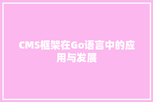 CMS框架在Go语言中的应用与发展 必应SEO