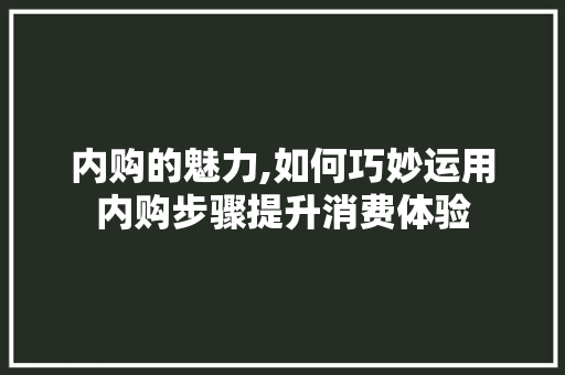 内购的魅力,如何巧妙运用内购步骤提升消费体验