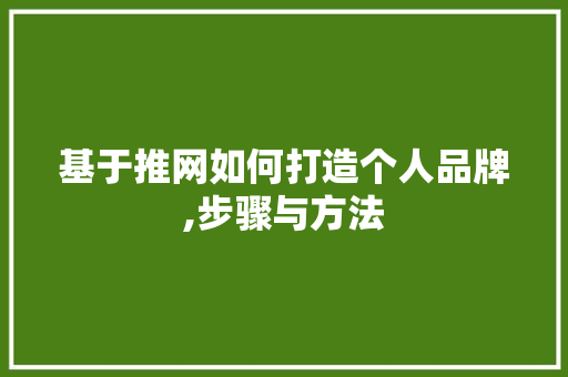 基于推网如何打造个人品牌,步骤与方法 必应SEO