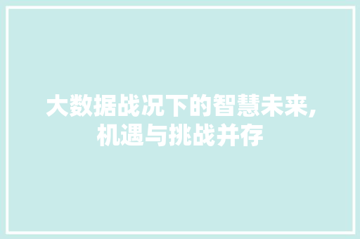 大数据战况下的智慧未来,机遇与挑战并存 搜狗SEO