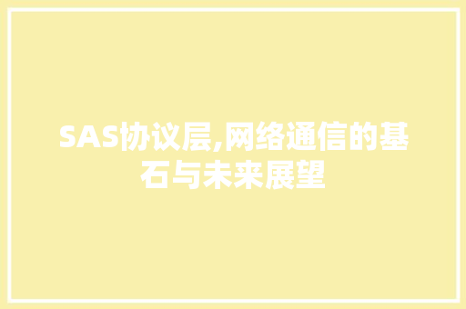 SAS协议层,网络通信的基石与未来展望