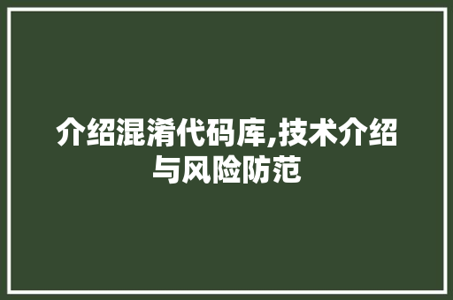 介绍混淆代码库,技术介绍与风险防范 神马SEO