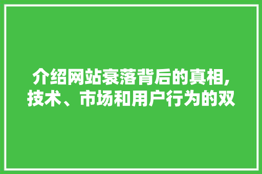 介绍网站衰落背后的真相,技术、市场和用户行为的双重冲击