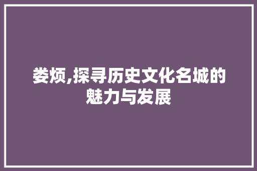 娄烦,探寻历史文化名城的魅力与发展
