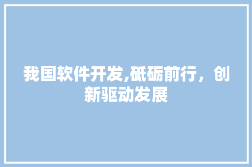 我国软件开发,砥砺前行，创新驱动发展 百度SEO