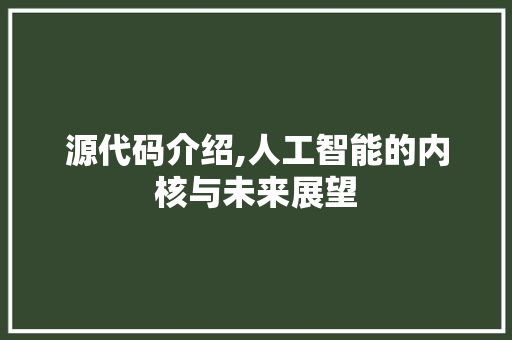 源代码介绍,人工智能的内核与未来展望 网站建设公司