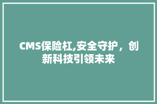 CMS保险杠,安全守护，创新科技引领未来