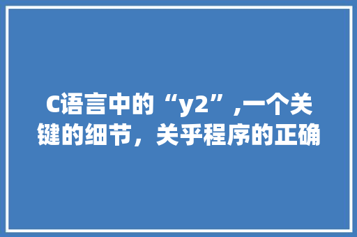 C语言中的“y2”,一个关键的细节，关乎程序的正确性