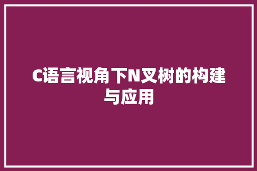 C语言视角下N叉树的构建与应用