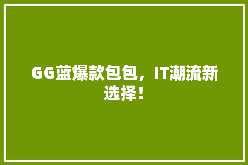 GG蓝爆款包包，IT潮流新选择！ 神马SEO