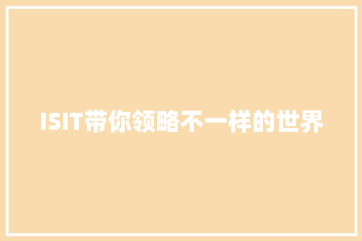 ISIT带你领略不一样的世界 必应SEO