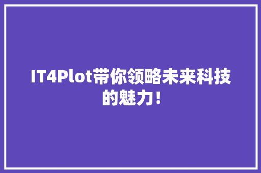 IT4Plot带你领略未来科技的魅力！ 网站建设公司
