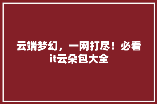 云端梦幻，一网打尽！必看it云朵包大全 必应SEO