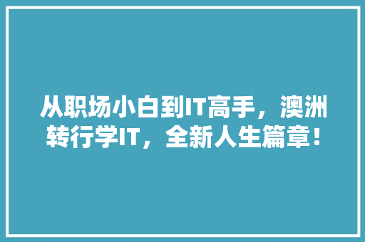 从职场小白到IT高手，澳洲转行学IT，全新人生篇章！ SEO关键词