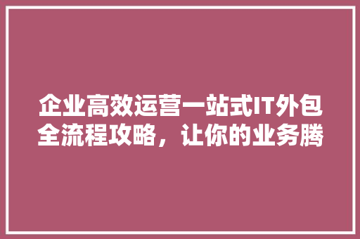 企业高效运营一站式IT外包全流程攻略，让你的业务腾飞 必应SEO