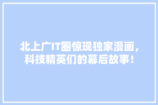 北上广IT圈惊现独家漫画，科技精英们的幕后故事！