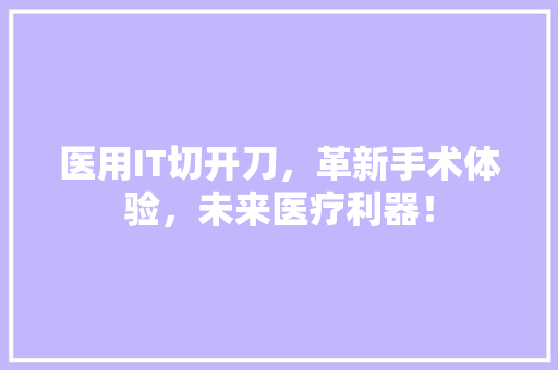 医用IT切开刀，革新手术体验，未来医疗利器！ 网站建设公司