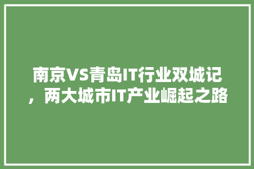南京VS青岛IT行业双城记，两大城市IT产业崛起之路！ 百度SEO