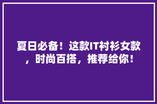 夏日必备！这款IT衬衫女款，时尚百搭，推荐给你！ 搜狗SEO