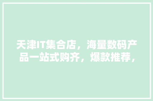 天津IT集合店，海量数码产品一站式购齐，爆款推荐，你值得拥有！ 必应SEO