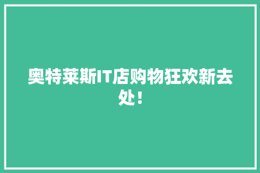 奥特莱斯IT店购物狂欢新去处！