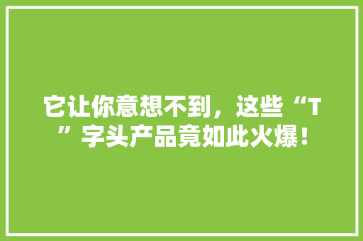 它让你意想不到，这些“T”字头产品竟如此火爆！ 百度SEO