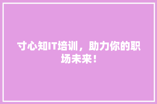 寸心知IT培训，助力你的职场未来！ 网站建设公司