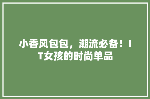 小香风包包，潮流必备！IT女孩的时尚单品 必应SEO