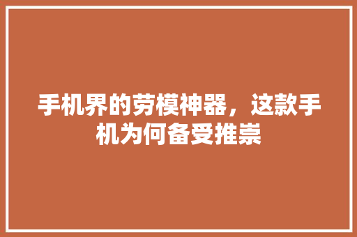手机界的劳模神器，这款手机为何备受推崇 SEO关键词