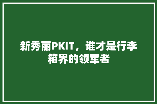 新秀丽PKIT，谁才是行李箱界的领军者 百度SEO