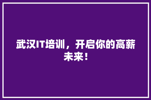 武汉IT培训，开启你的高薪未来！ 搜狗SEO