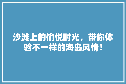 沙滩上的愉悦时光，带你体验不一样的海岛风情！ SEO关键词