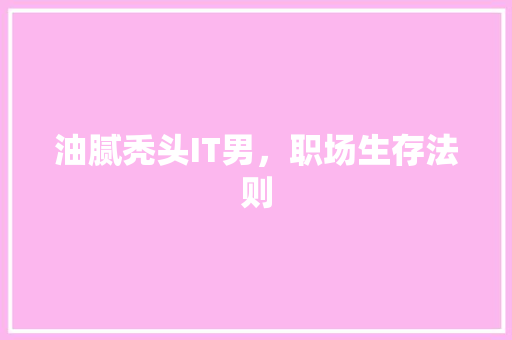 油腻秃头IT男，职场生存法则 搜狗SEO
