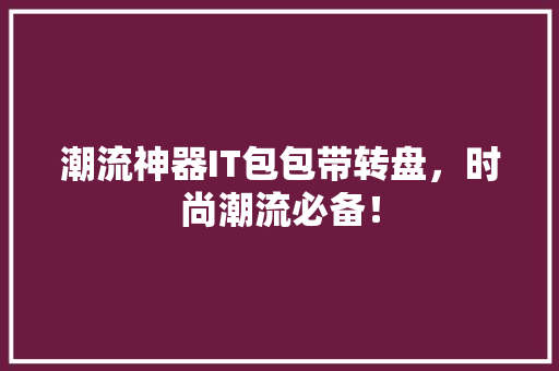 潮流神器IT包包带转盘，时尚潮流必备！ SEO关键词