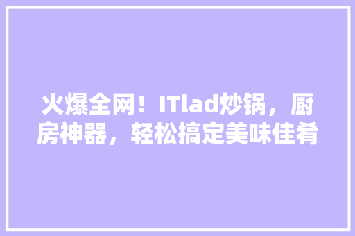 火爆全网！ITlad炒锅，厨房神器，轻松搞定美味佳肴！ 搜狗SEO