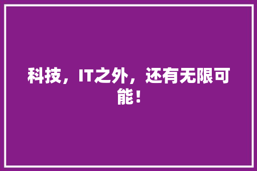 科技，IT之外，还有无限可能！ 神马SEO