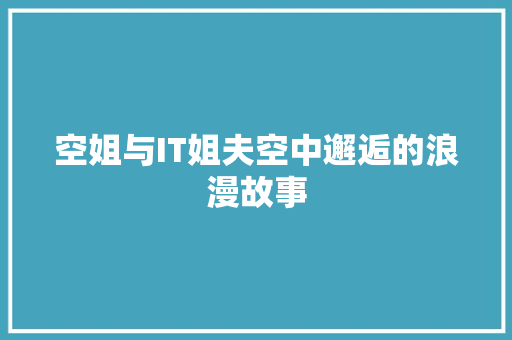 空姐与IT姐夫空中邂逅的浪漫故事 SEO关键词