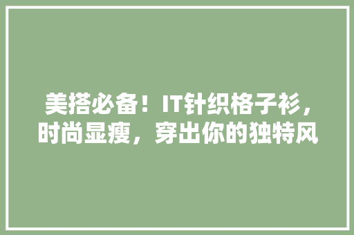 美搭必备！IT针织格子衫，时尚显瘦，穿出你的独特风格！ SEO关键词