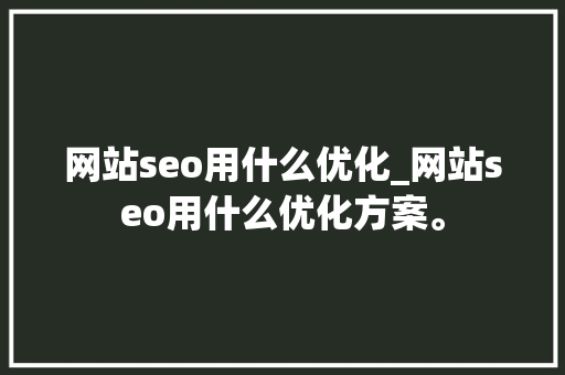 网站seo用什么优化_网站seo用什么优化方案。 网站seo用什么优化_网站seo用什么优化方案。 SEO关键词